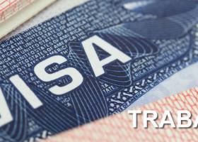 detalle de un documento de visa para Estados Unidos