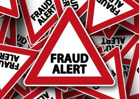 letreros de alerta de fraude